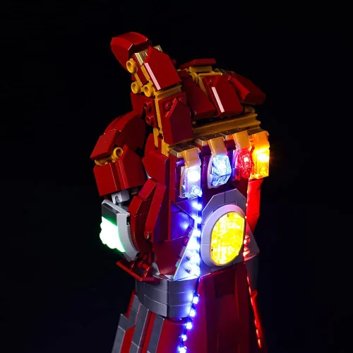 Miniatura 7 de Kyglaring Kit de iluminación LED diseñado para Lego Nano Gauntlet 76223 (sin modelo) y juego de luces compatible con la réplica de Iron Man