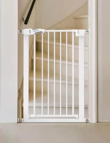 Miniatura 8 de BABELIO Puerta estrecha para bebés de 36 pulgadas de alto, 26-28.5 pulgadas de ancho, puerta de metal para mascotas con cierre automático