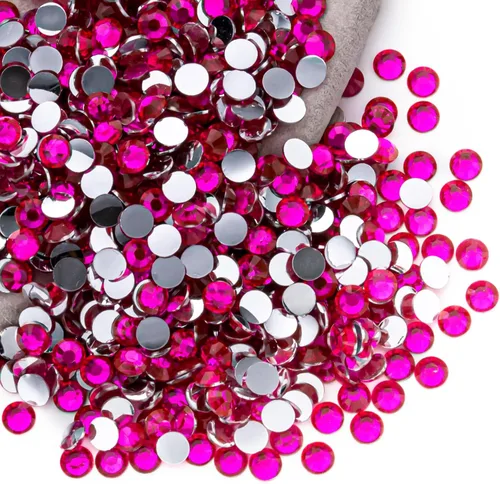 Miniatura 88 de Diamantes de imitación AB verdes a granel, 5000 piezas de diamantes de imitación de fondo plano redondos de gelatina AB sin fijación térmica, gemas