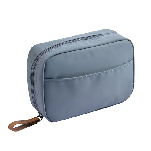 Miniatura 25 de Bolsa de cosméticos media luna Hekyip, neceser de maquillaje para viajes, neceser impermeable portátil para niñas y mujeres, pequeña (TODO NEGRO)