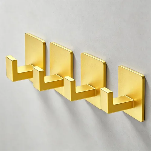 HUFEEOH Ganchos adhesivos para toallas, ganchos de aluminio para toallas de baño, ganchos de pared para colgar, ganchos de pared adhesivos para
