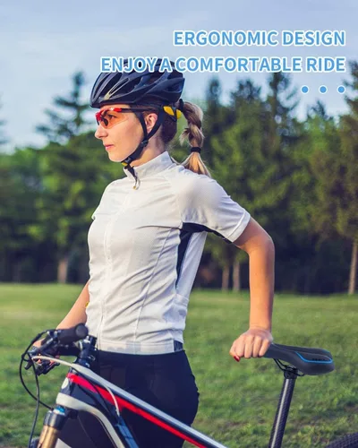 Miniatura 7 de MSDADA Asiento de bicicleta de gel para hombres y mujeres, asiento de bicicleta impermeable, cómodo y suave cojín