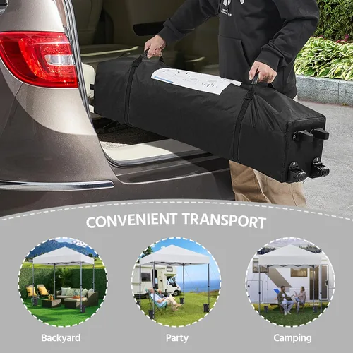 Miniatura 8 de Yaheetech Toldo desplegable de 6.6 x 6.6 pulgadas, tienda de campaña instantánea portátil para exteriores, kiosco comercial con bolsa de transporte