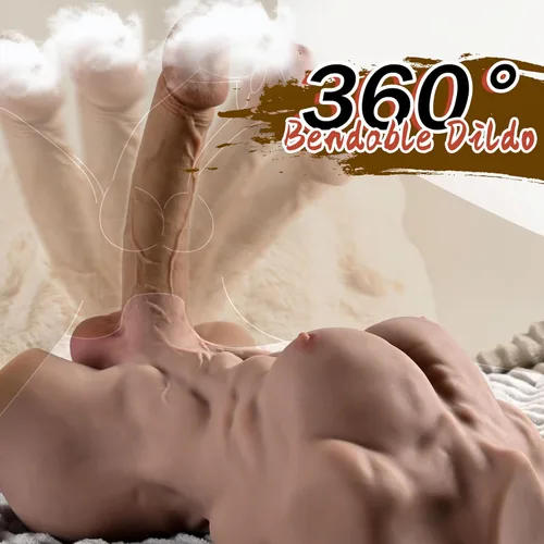 Miniatura 4 de Muñeca sexual masculina de 8.3 libras con consolador flexible, muñecas sexuales musculares realistas de 7.2 pulgadas para masturbación femenina