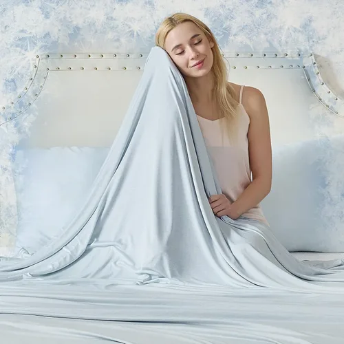 Miniatura 10 de CHOSHOME Manta refrescante para personas que duermen con calor – Manta de verano fina, suave, ligera, transpirable, doble cara mejorada para Beige