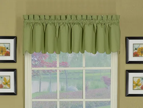 Miniatura 49 de Today's Curtain, Orleans - Cortina festoneada, inserto de ventilador azul, 30 pulgadas de ancho x 40 pulgadas de largo, azul