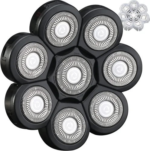 Miniatura 7 de Cabezales de Repuesto de 8 Cuchillas para Afeitadora Eléctrica (8D Negro)