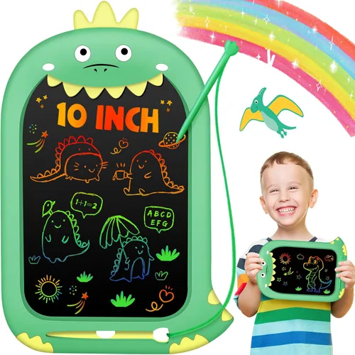 Miniatura 8 de Juguetes para regalos para niñas de 1, 2, 3 años, tableta de escritura de 10 pulgadas para niños, juguetes para niños pequeños de 1 a 2 años, Rosa