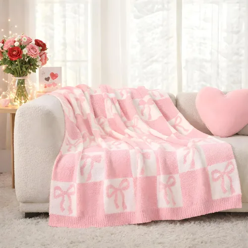 Miniatura 42 de Snuggle Sac - Manta a cuadros, manta roja para sofá, manta de microfibra de franela buffalo a cuadros, mullida, cálida, acogedora, suave, manta