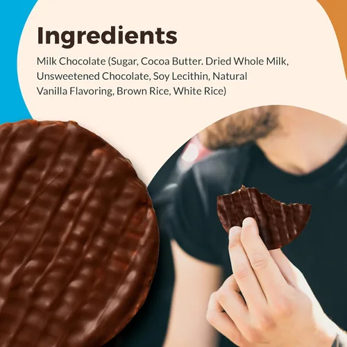 Miniatura 4 de LIEBERS - Pasteles de arroz de chocolate negro, paquete de aperitivos, paquete de regalo, sin lácteos kosher, sin gluten, total de 24 pasteles