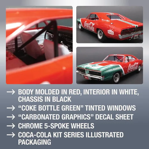 Miniatura 3 de MPC 1969 Dodge Charger RT (Coca Cola) Snap (2T) Kit de modelo a escala 1:25