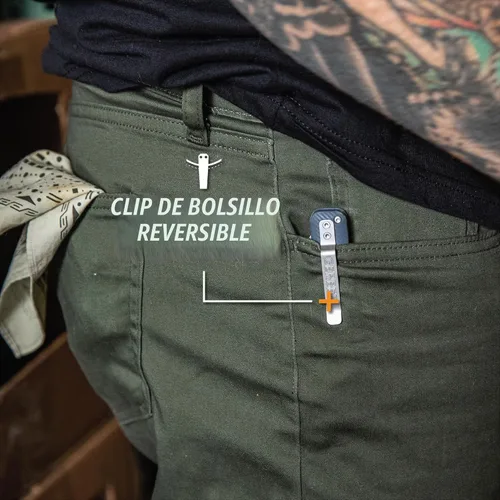 Miniatura 4 de Gerber Gear Pledge Pocket Knife with Pocket Clip - 3.7" Full Panel Plain Edge Blade Folding Knife - EDC Gear and Equipment Omni Gris