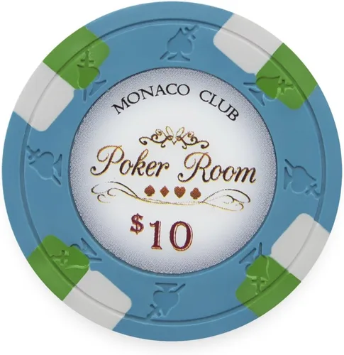 Miniatura 8 de Claysmith Gaming Paquete de 50 fichas de póquer Monaco Club, compuesto de arcilla pesada de 0.48 oz Rojo ($5 Red)