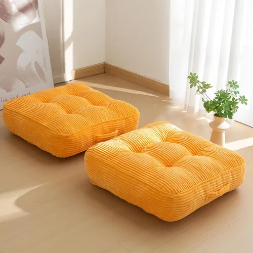 Miniatura 42 de HIGOGOGO Cojín de suelo para adultos, cojín de meditación, grande y redondo, funda de pana copetuda, para sala de estar o yoga, 22 x 22 pulgadas