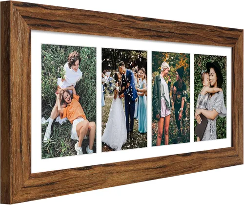 Miniatura 98 de Marcos de Fotos Collage de 13.5X15.5 con 7 Aberturas para Fotos de 4X6, Marco de Fotos Múltiples con Paspartú para Decoración de Pared, Grano