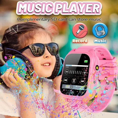 Miniatura 5 de OVV Reloj inteligente impermeable para niños y niñas de 3 a 12 años de edad, sistemas de aprendizaje, juguetes con 26 juegos, pantalla táctil HD