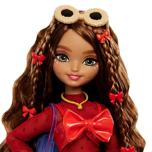 Miniatura 4 de Set de juego Barbie Dream Besties, muñeca posable Teresa de moda con cabello castaño y pinzas para el cabello, 10 accesorios temáticos de videojuegos