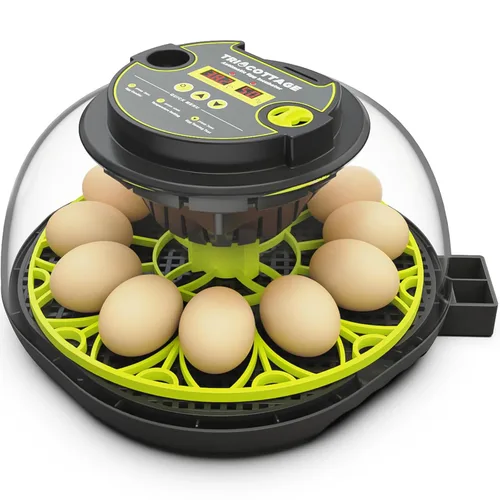 Incubadoras para incubar huevos incubadora de 12 huevos con giro automático de huevos y control de humedad, vela de huevo, reposición automática de