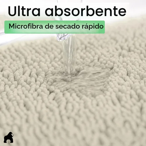 Miniatura 5 de Gorilla Grip - Tapete de baño de felpilla gruesa, suave y absorbente, secado rápido, de microfibra, con reverso de caucho, para piso de ducha, Nube