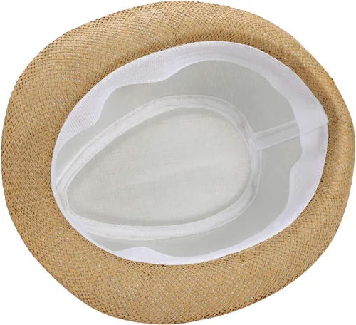 Miniatura 7 de Sombrero de vaquero de paja para hombres y mujeres, sombrero de sol de ala ancha, sombrero de vaquera Panamá con correa para la barbilla, sombrero
