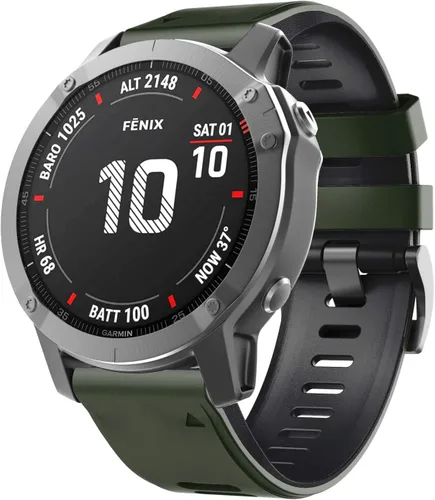 Miniatura 2 de NotoCity Correa de reloj deportiva de silicona para Fenix 5X/5X Plus/6X/6X Pro/7X/3/3 HR/Tactix/Descent MK1/D2 Delta PX/D2 Charlie (verde militar)