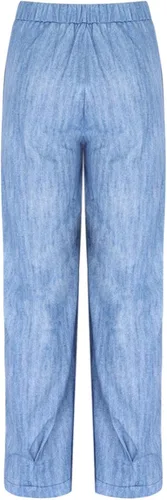 Miniatura 3 de UQRZAU Pantalones casuales con bolsillos para mujer, pantalones de mezclilla de moda urbana, pantalones de pierna ancha, pantalones recortados
