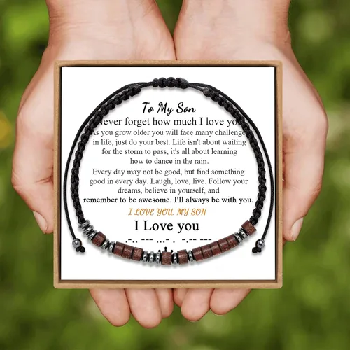 Miniatura 7 de JoycuFF Pulseras de código morse para mujeres y hombres, regalos de aniversario de cumpleaños para mejor amiga, mamá, hija, nieta, hijo, novio