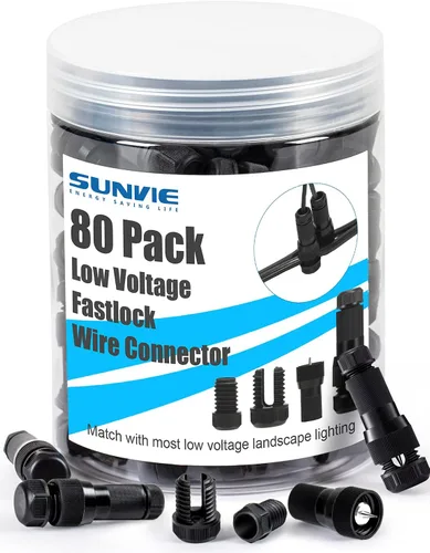 Miniatura 11 de SUNVIE Conector de cable de iluminación de paisaje Fastlock de bajo voltaje, conectores de cable de calibre 12-14 para luces de camino de paisaje