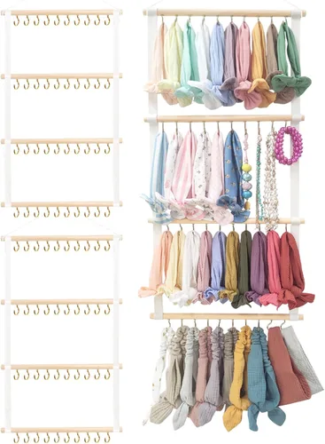 Miniatura 8 de POVETIRE Soporte para diadema organizador de bandas para la cabeza para niñas, diademas de bebé, accesorios para el cabello, organizador