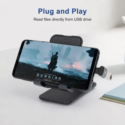 Miniatura 4 de Adaptador USB C a USB 3.1 OTG de 90 grados (paquete de 2), adaptador USBC tipo C macho a USB hembra, transferencia de datos 10G para smartphone