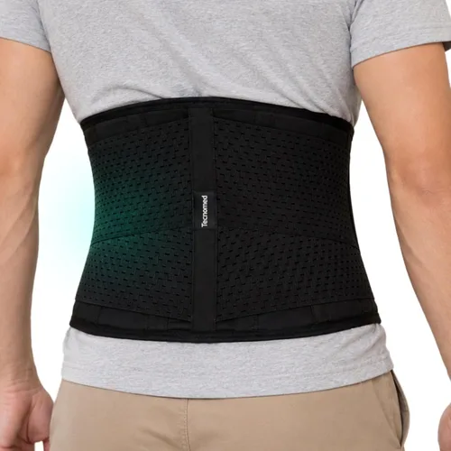 Tecnomed Cinturón de apoyo para la espalda para hombres y mujeres, soporte lumbar de cintura para ciática, hernia de disco, escoliosis, alivio del