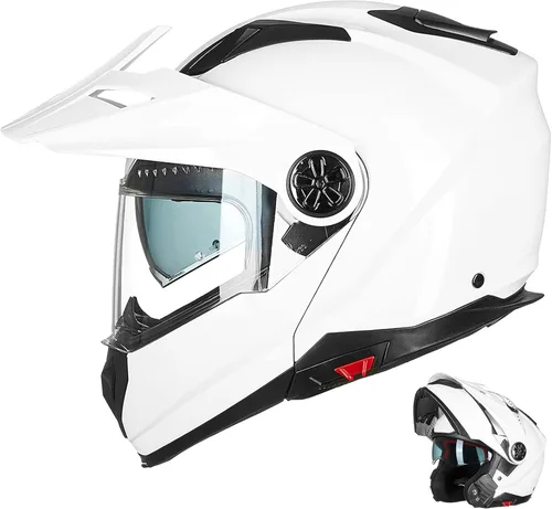 Miniatura 9 de ILM - Casco modular de cara completa para motocicleta, ATV, tres en uno, para moto de nieve, con visera antiniebla Pinlock, para hombres y mujeres
