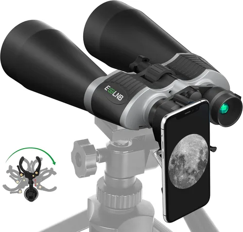 ESSLNB Prismáticos de astronomía 13-39X70 con zoom prismáticos gigantes con adaptador de trípode, adaptador de teléfono y estuche para observación