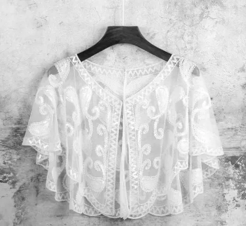 Miniatura 3 de Specell 1920s Shawls and Wraps for Evening Dresses,Wedding Shawl,Handmade Sequin Beaded Evening Shawl Bridal Wrap 23