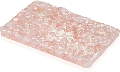 Miniatura 14 de Jabonera rectangular hecha a mano con piedras para decoración de ducha y baño, bandeja de jabón natural para mantener el jabón seco, accesorios