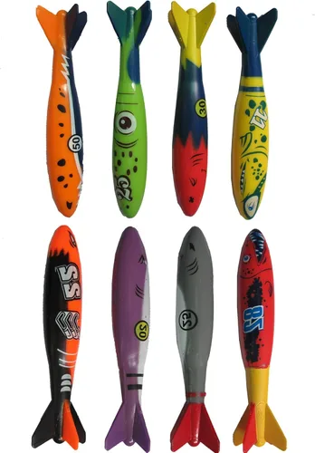 Miniatura 5 de Haktoys Juego de juguetes de buceo en piscina, torpedos hundidos para niños y adultos, cohetes torpedos de piscina de hundimiento rápido