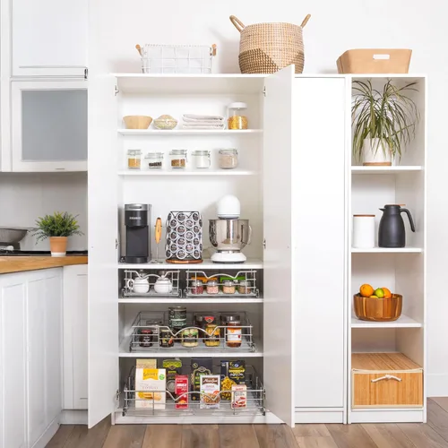 Miniatura 2 de HOLDN' STORAGE Organizador de gabinete extraíble, cajón deslizante para armarios de cocina y despensa, estante enrollable para ollas, sartenes