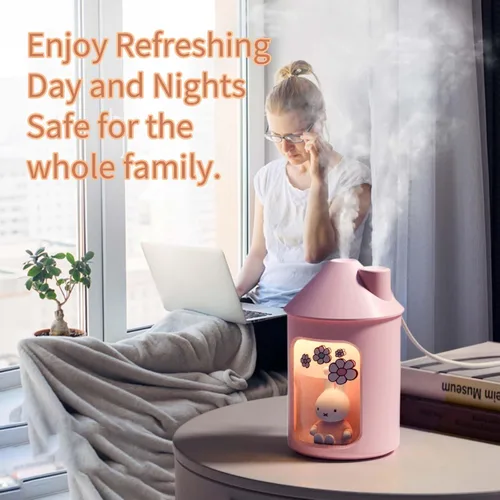 Miniatura 2 de Mipow x miffy BTA700M Humidificador de niebla fría para dormitorio, humidificador ultrasónico silencioso con luz nocturna, humidificadores de doble