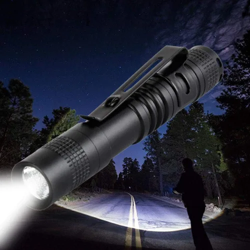 Miniatura 7 de Mini linterna, paquete de 3 linternas de bolsillo, linternas de luz para bolígrafo pequeño con clip, linternas portátiles con batería AAA, ideales