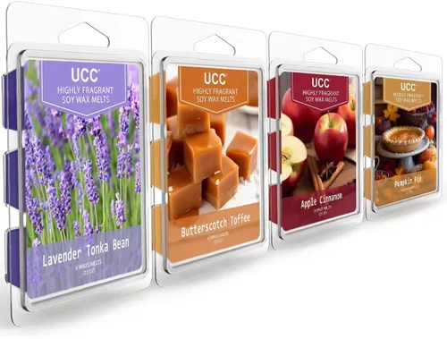 Miniatura 15 de UCC Cera derretida, cubos de cera de soja, aroma fuerte de larga duración, mezcla perfumada prémium para derretir tartas, romero menta, rosa