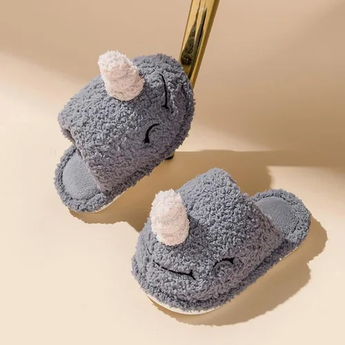 Miniatura 2 de T Strap Sandals for Girls Fashion Cute Autumn and Winter Girls Boys Slippers Flat Bottom Fuzzy Girl Slippers