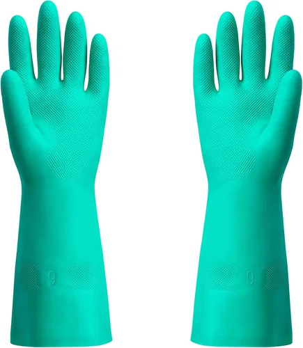 ThxToms guantes de nitrilo para el hogar, resistentes al aceite, ácido, alcalinos y solventes