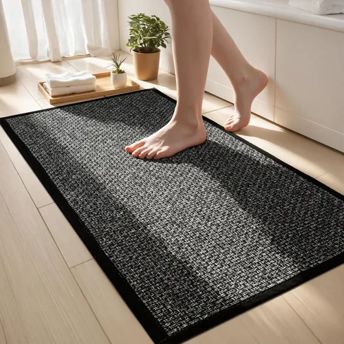 Miniatura 15 de Alfombra de Baño Fina Antideslizante con Respaldo de Goma de Secado Rápido Súper Absorbente Alfombras de Baño que Caben Debajo de la Puerta