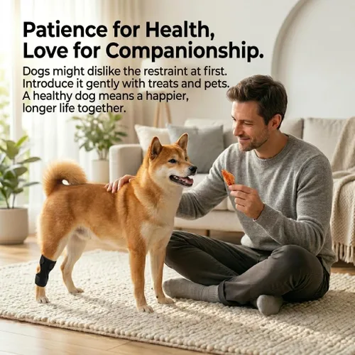 Miniatura 2 de Rodillera para perro para pierna trasera desgarrada ACL, soporte de articulación de corvejón trasero canino, protección contra lesiones articulares