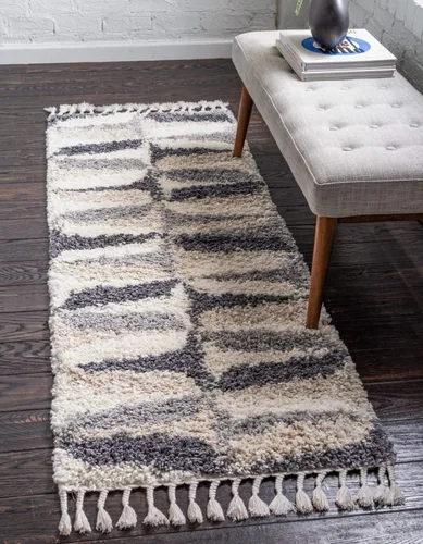 Miniatura 14 de Unique Loom Hygge Shag Collection - Alfombra moderna de inspiración marroquí, diseño geométrico, felpa y acogedora