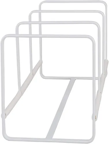Miniatura 6 de Yamazaki 3147 Home Tower - Organizador de platos, estante de almacenamiento ancho para armarios de cocina, blanco, pequeño