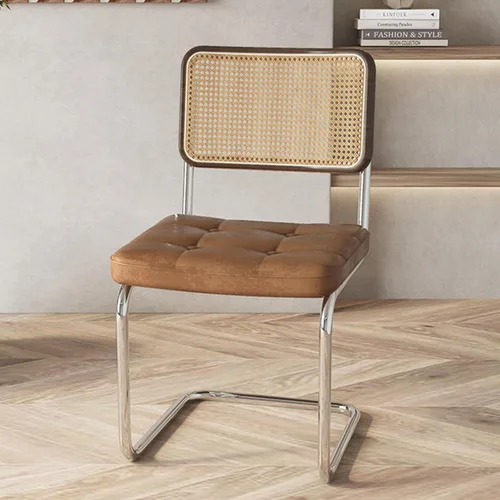 Sillas de comedor de ratán, sillas de cocina, sillas de comedor modernas con madera maciza para cocina, sala de estar, silla de mediados de siglo,