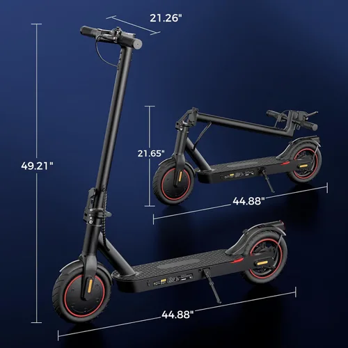 Miniatura 9 de Patinetes eléctricos – Scooter eléctrico para adultos, motor de 500 W, velocidad máxima de 18 MPH, neumáticos de 8.5 pulgadas, 21 millas, scooter
