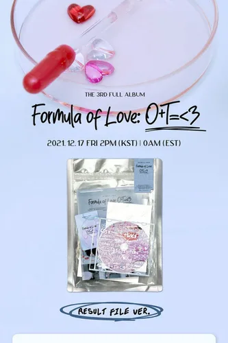 Miniatura 3 de TWICE [ FORMULA OF LOVE : O+T=<3 ] 3rd Album ( RESULT FILE Ver. ) 1ea CD+1ea Photo Book+1ea Photo Card+1ea Twind Photo+1ea Folded Poster(On