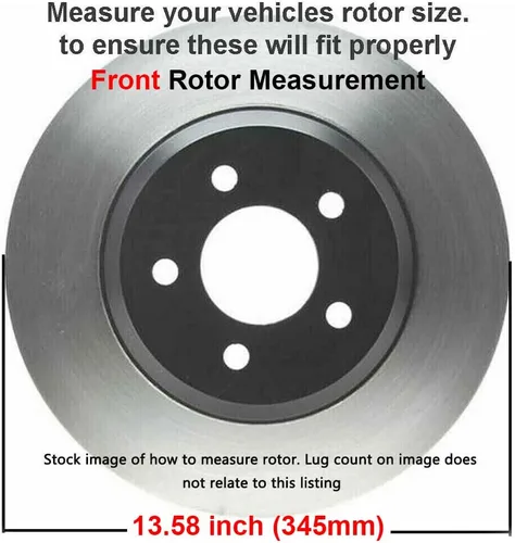 Miniatura 4 de Detroit Axle - Kit de freno delantero para Cadillac CTS 2008-2014, rotores de freno de disco perforados y ranurados, pastillas de freno de cerámica